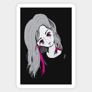 Portrait girl Sticker